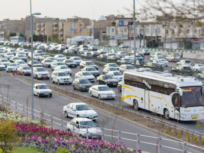 ترافیک سنگین در ۳ محور شمالی و انسداد ۶ محور شریانی و غیرشریانی