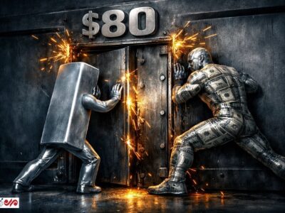 عقب نشینی دوباره قیمت نقره جهانی به پله ۷۶ دلاری
